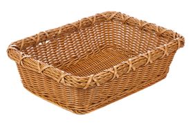 Корзинка пластиковая 300х400х110 мм прямоугольная коричневая [Brown 5500]